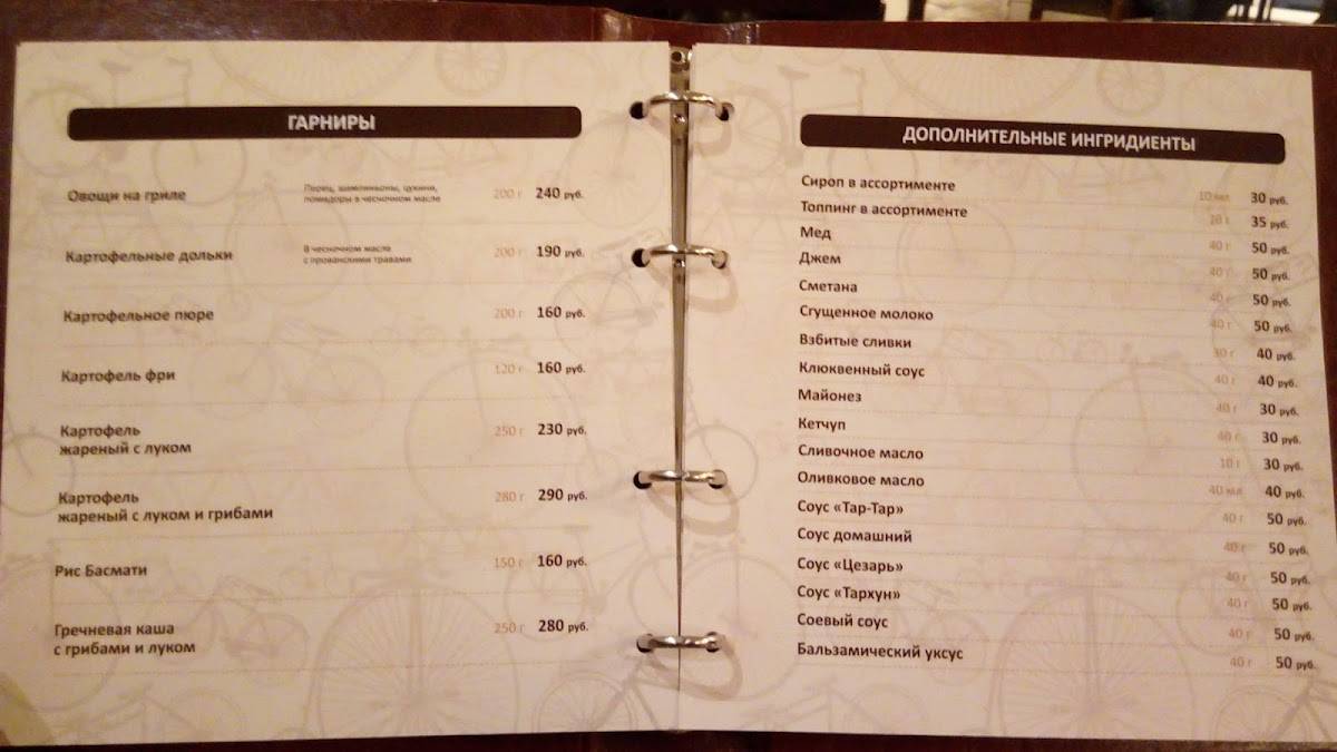 Дубненская кофейня меню