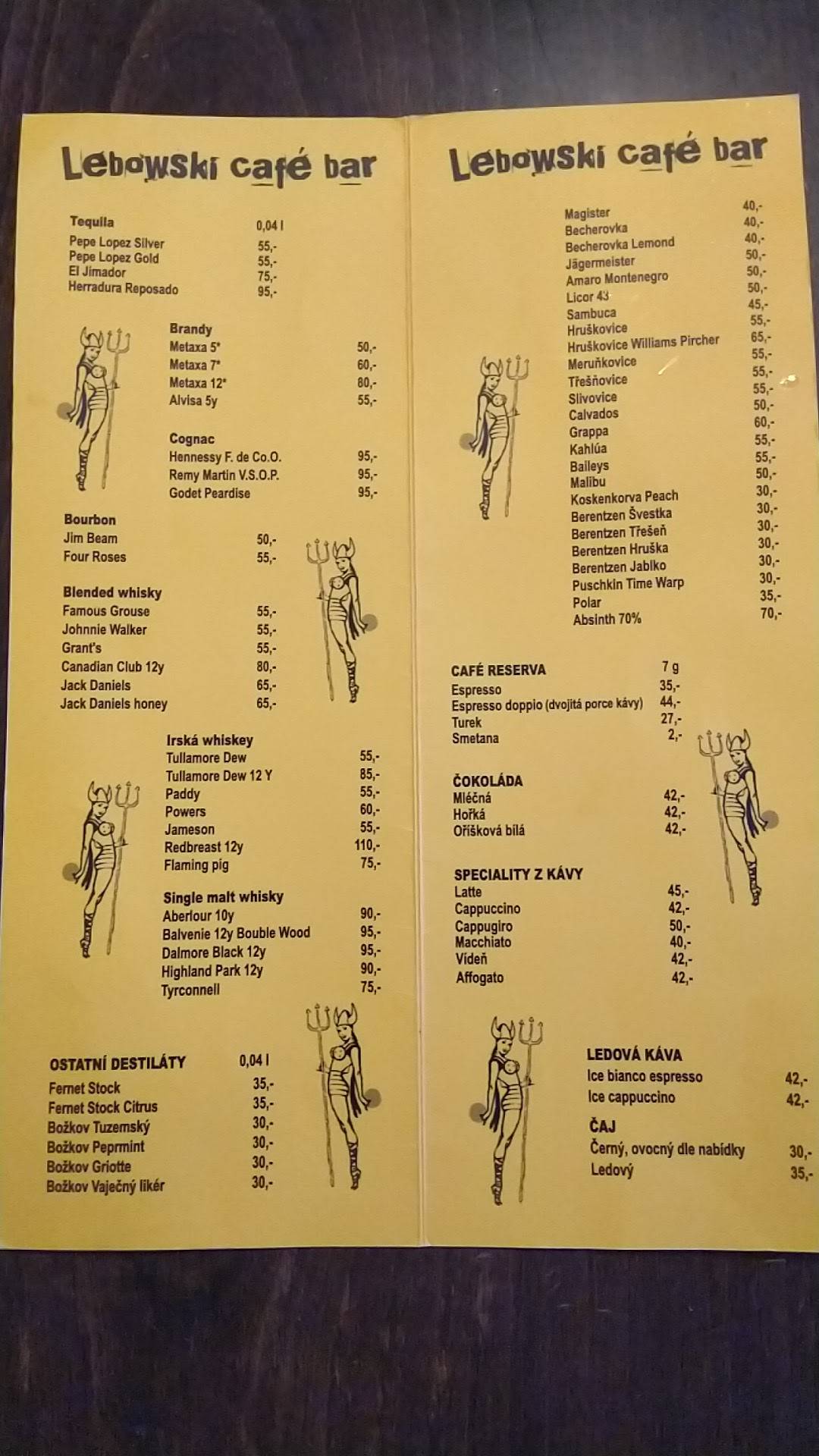 Lebowski Café Bar меню