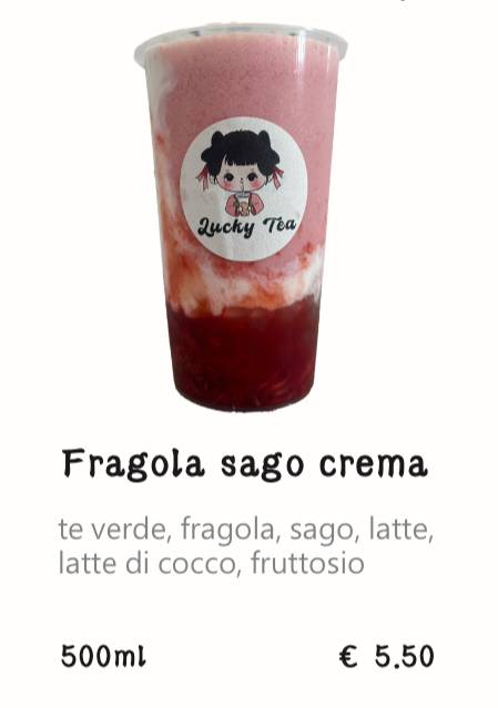 Lucky Poke e Bubble Tea меню