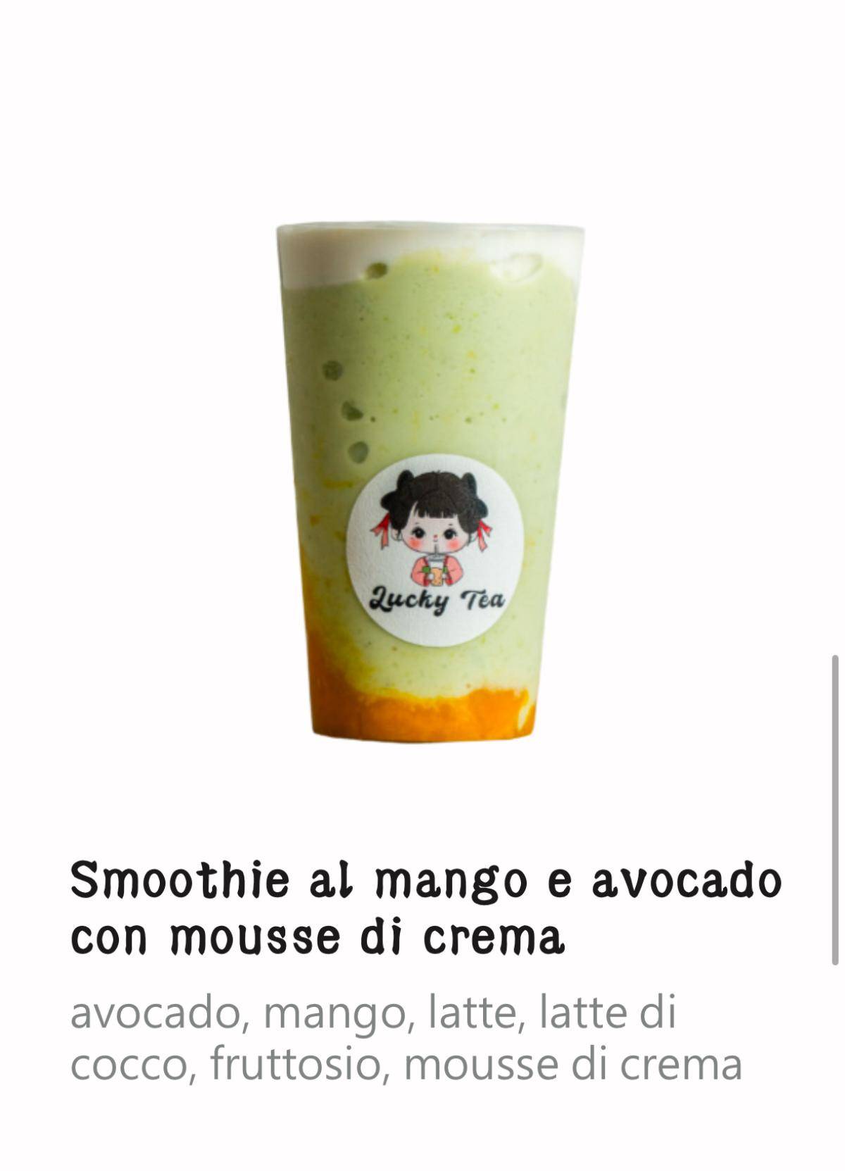 Lucky Poke e Bubble Tea меню