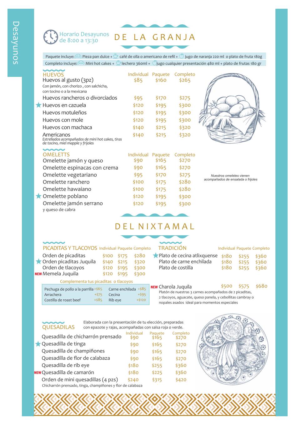 MARISCOS Juquila меню