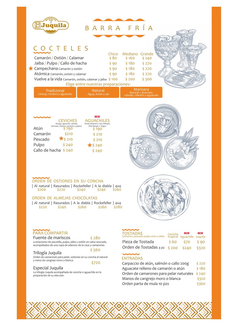 MARISCOS Juquila меню