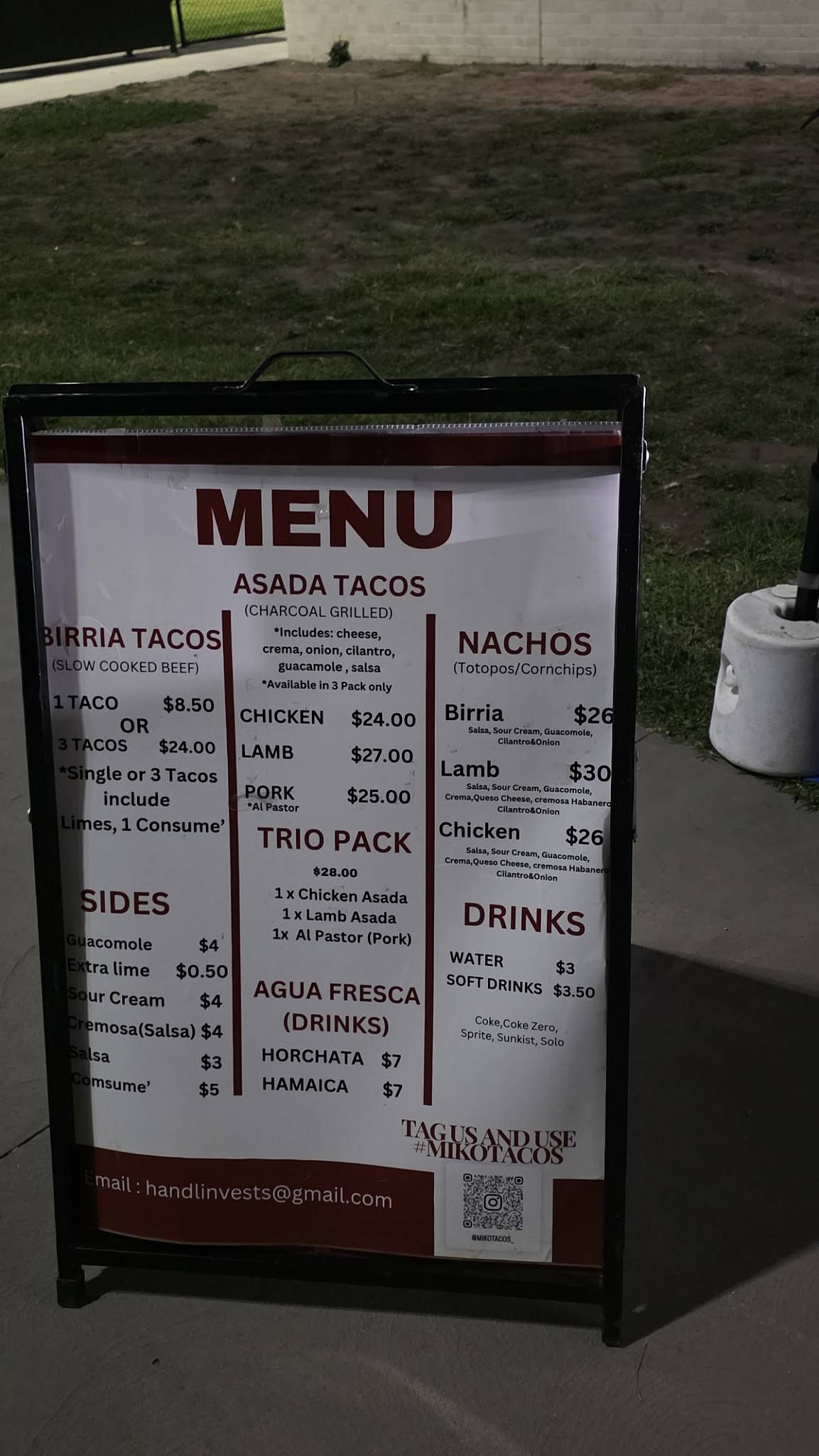 MIKO TACOS меню