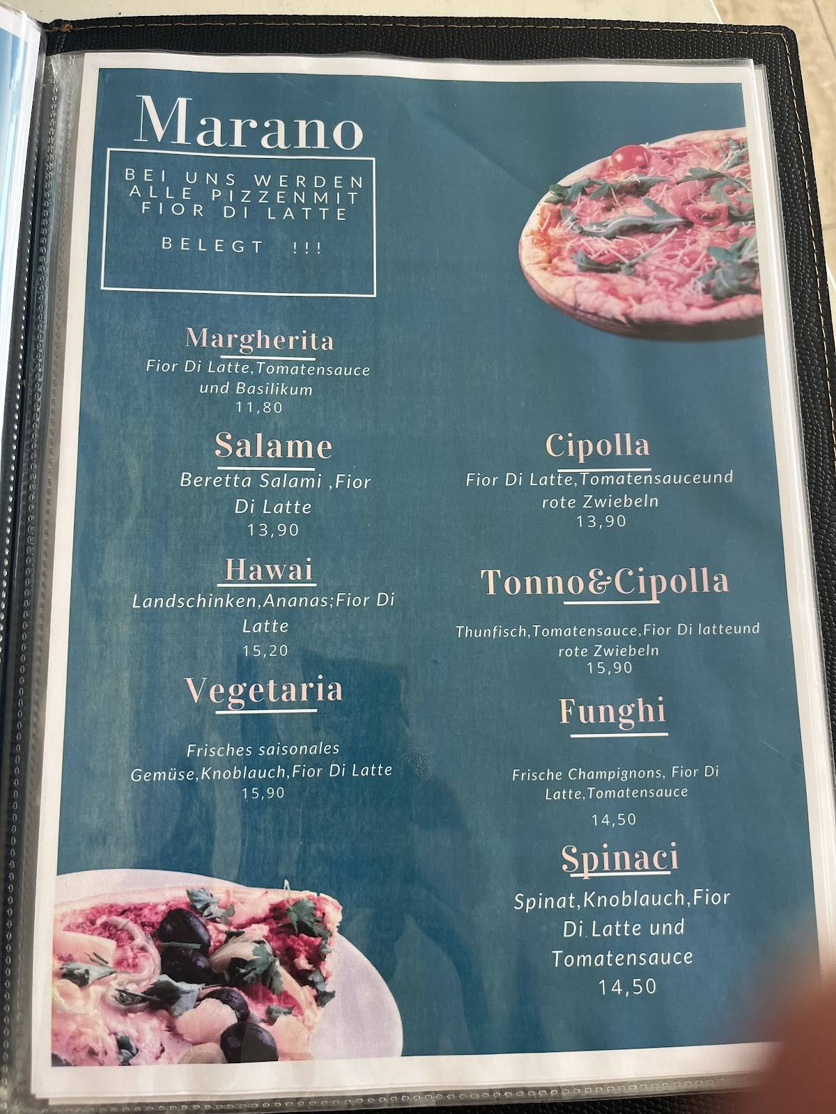 Marano Restaurant меню