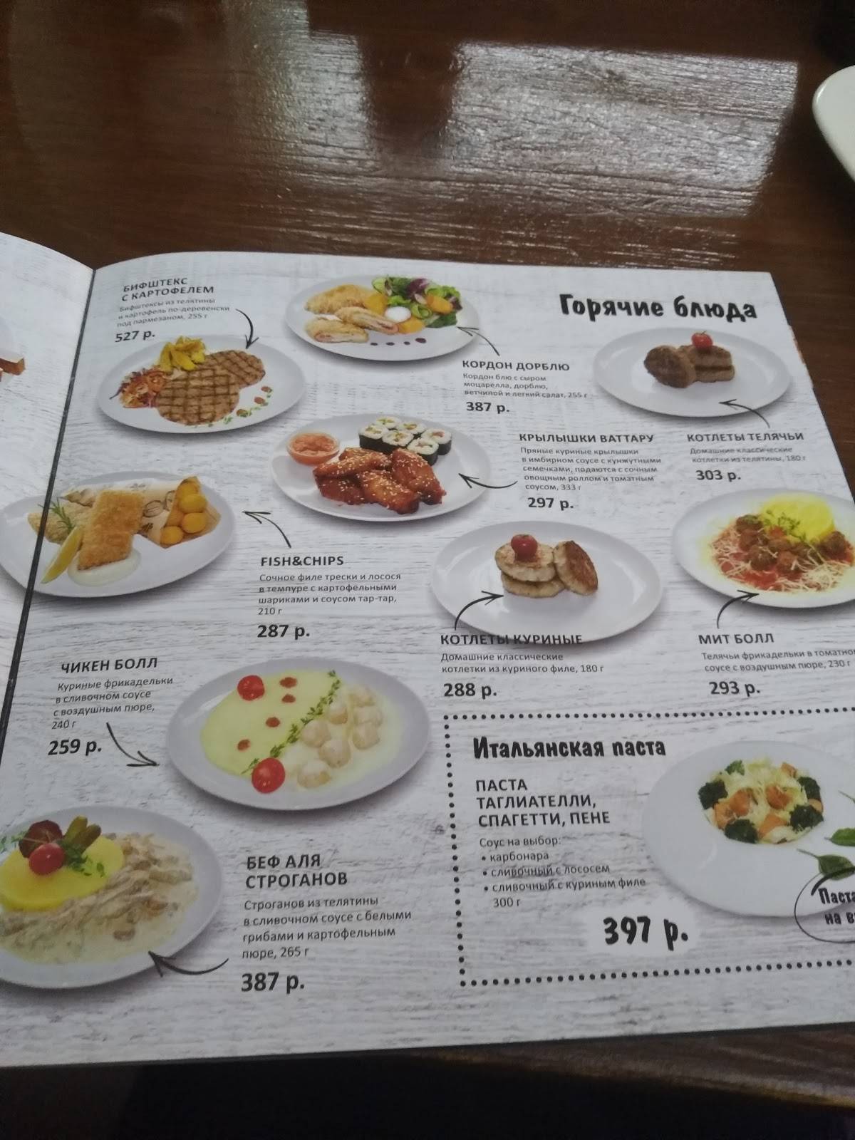 Марфино меню