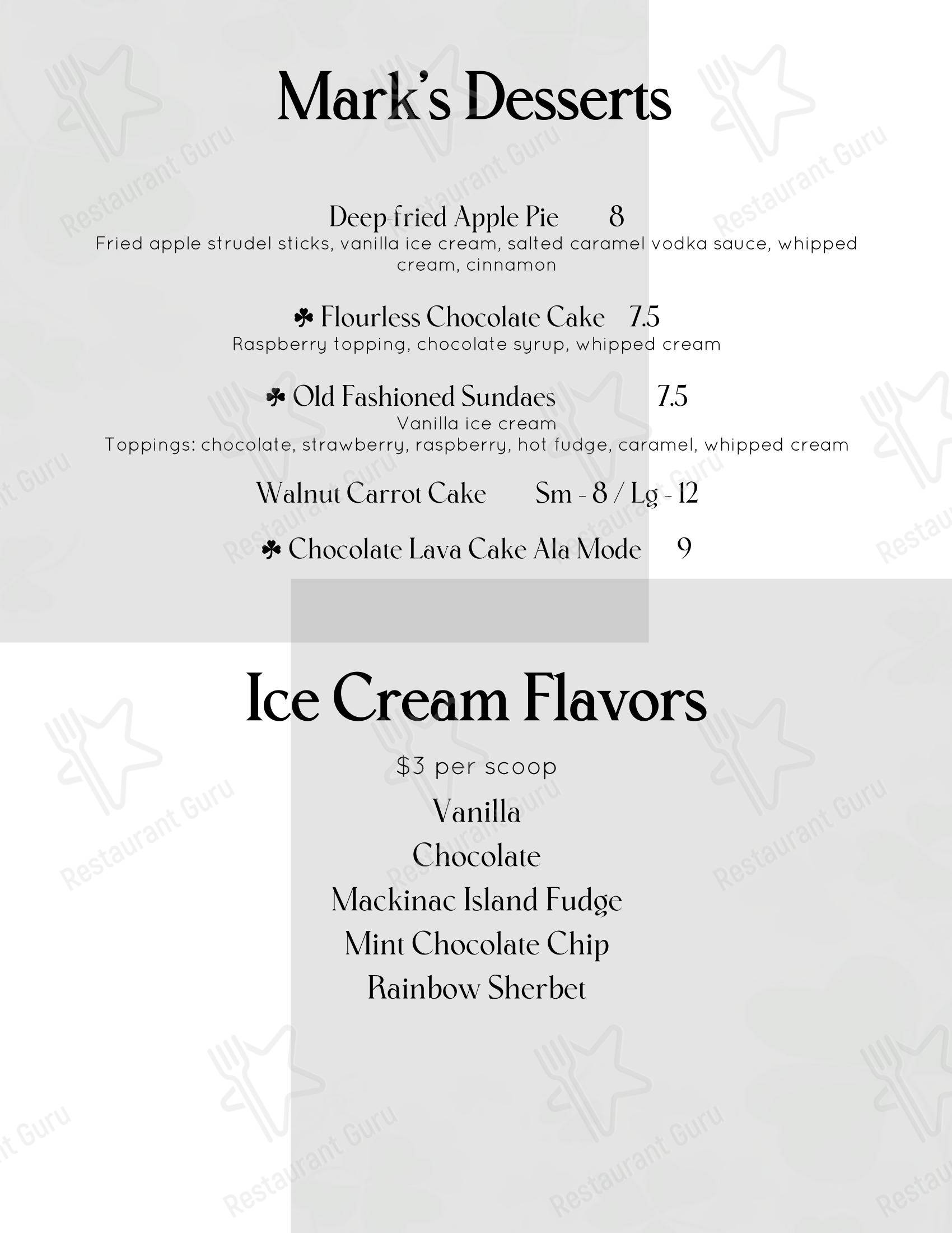 Mark's East Side в Аплтоне - Wine Menu