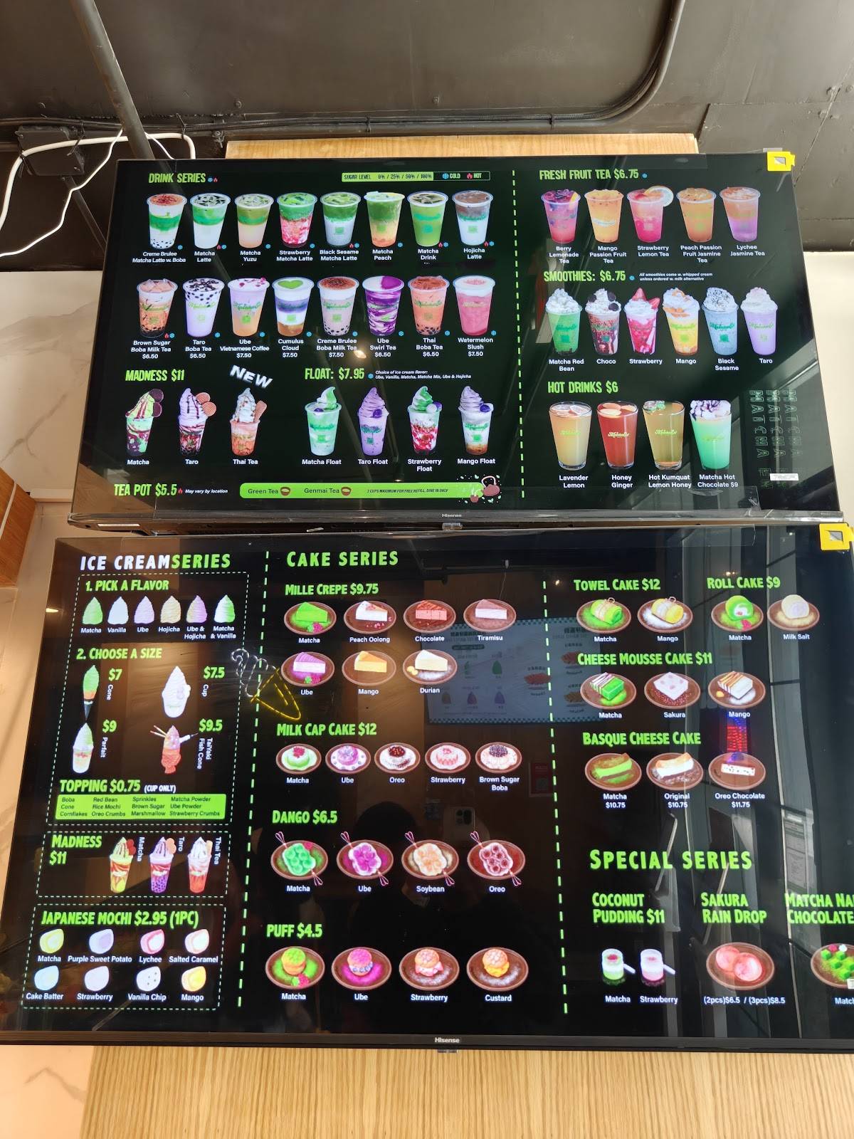 Matcha En меню