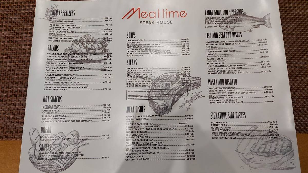 Meat Time меню