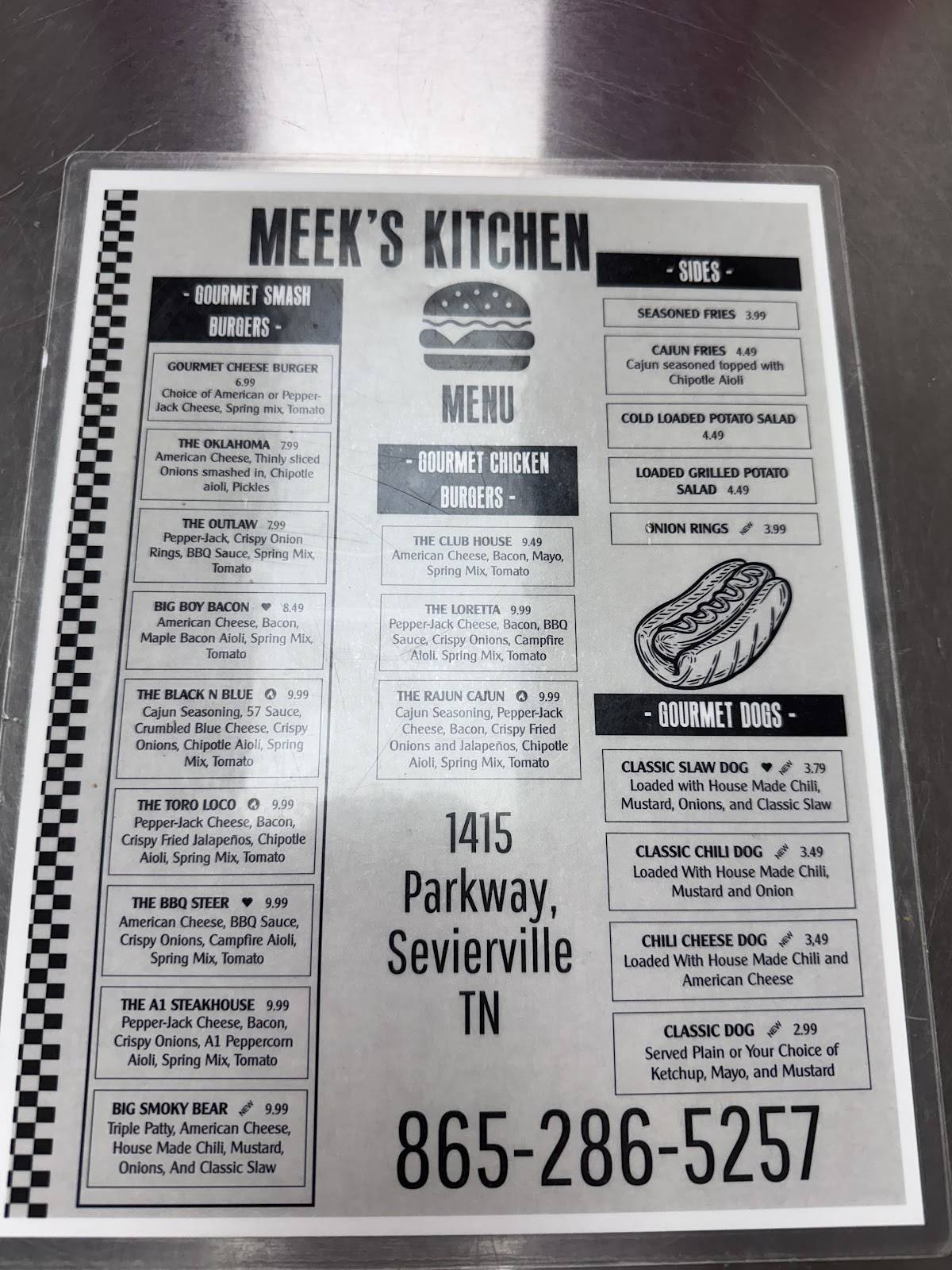 Meek’s Kitchen меню