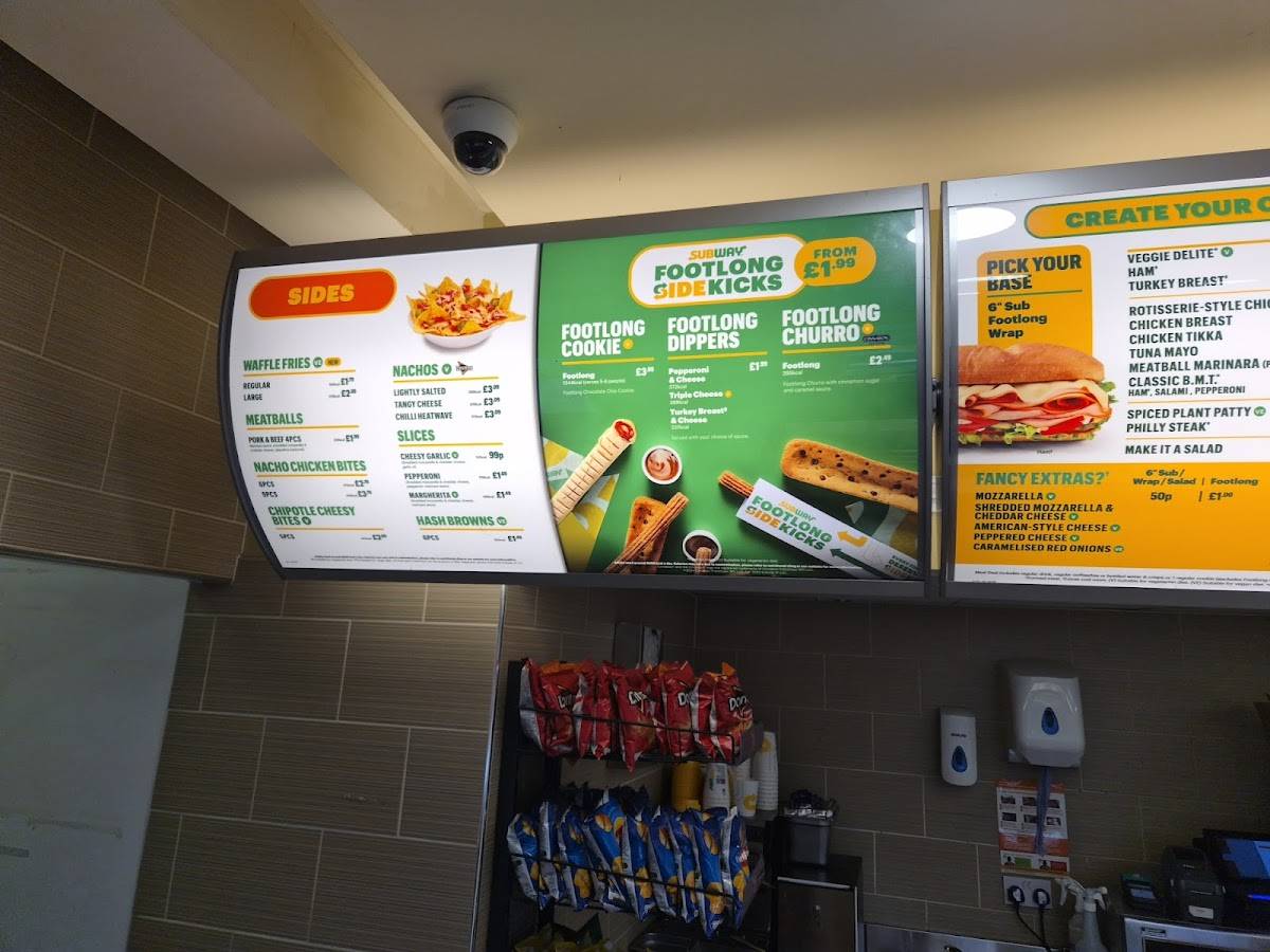 Subway меню