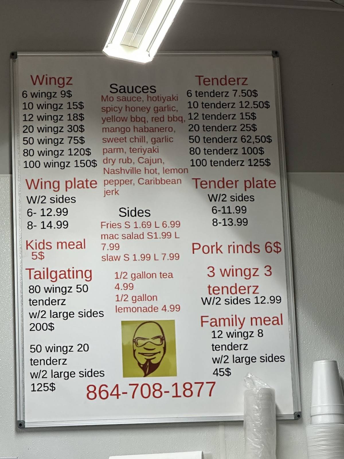Mo Wingz меню