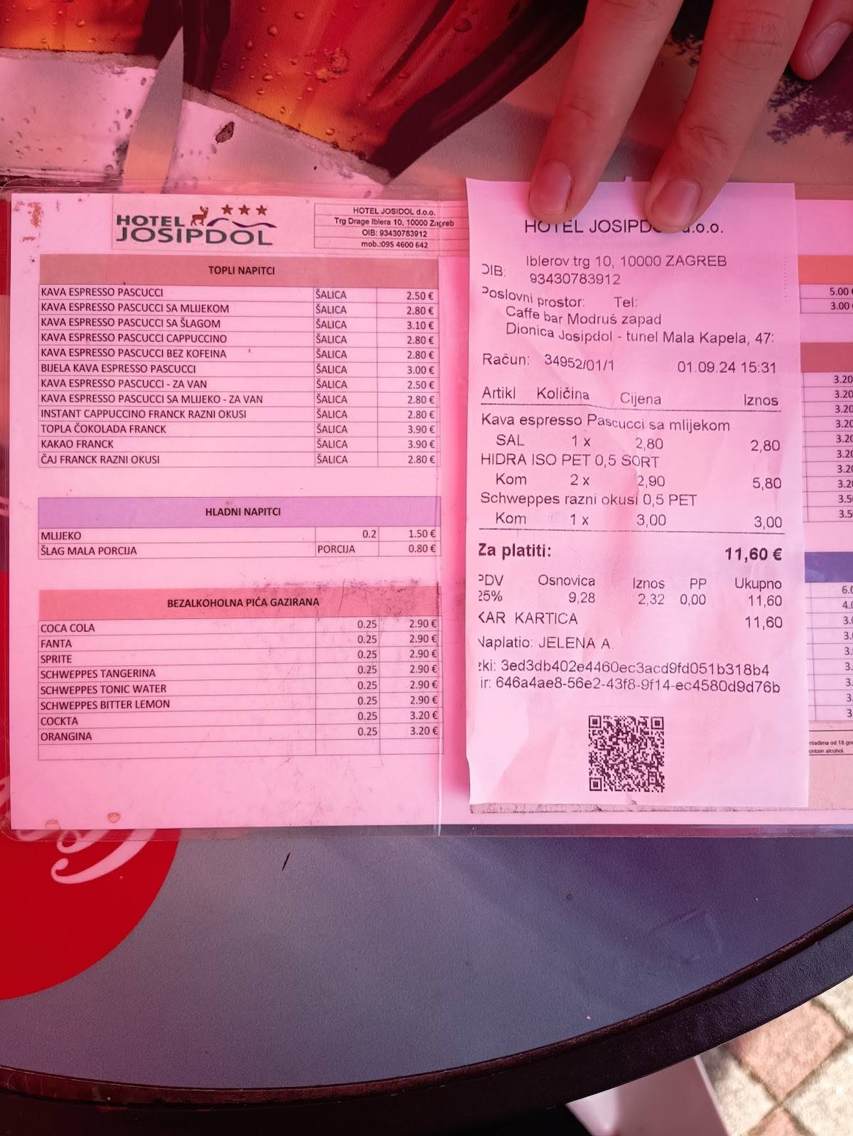 Modruš Caffe Bar Istok меню