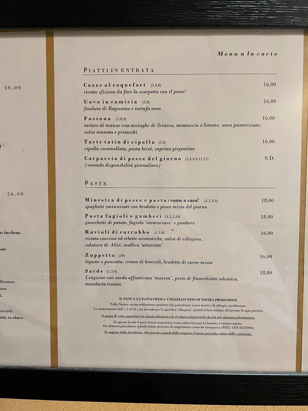 Monsù меню