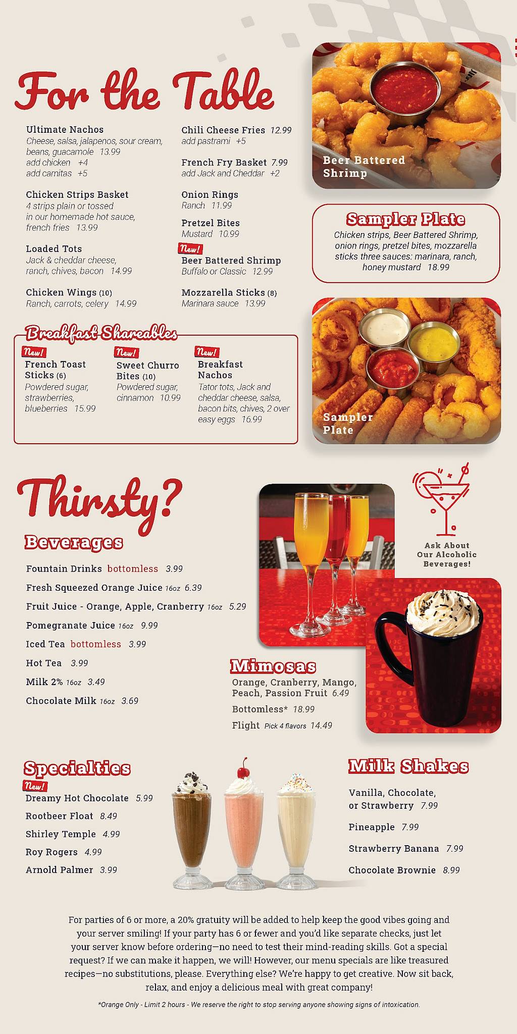 Mr D's Restaurant & Bar меню
