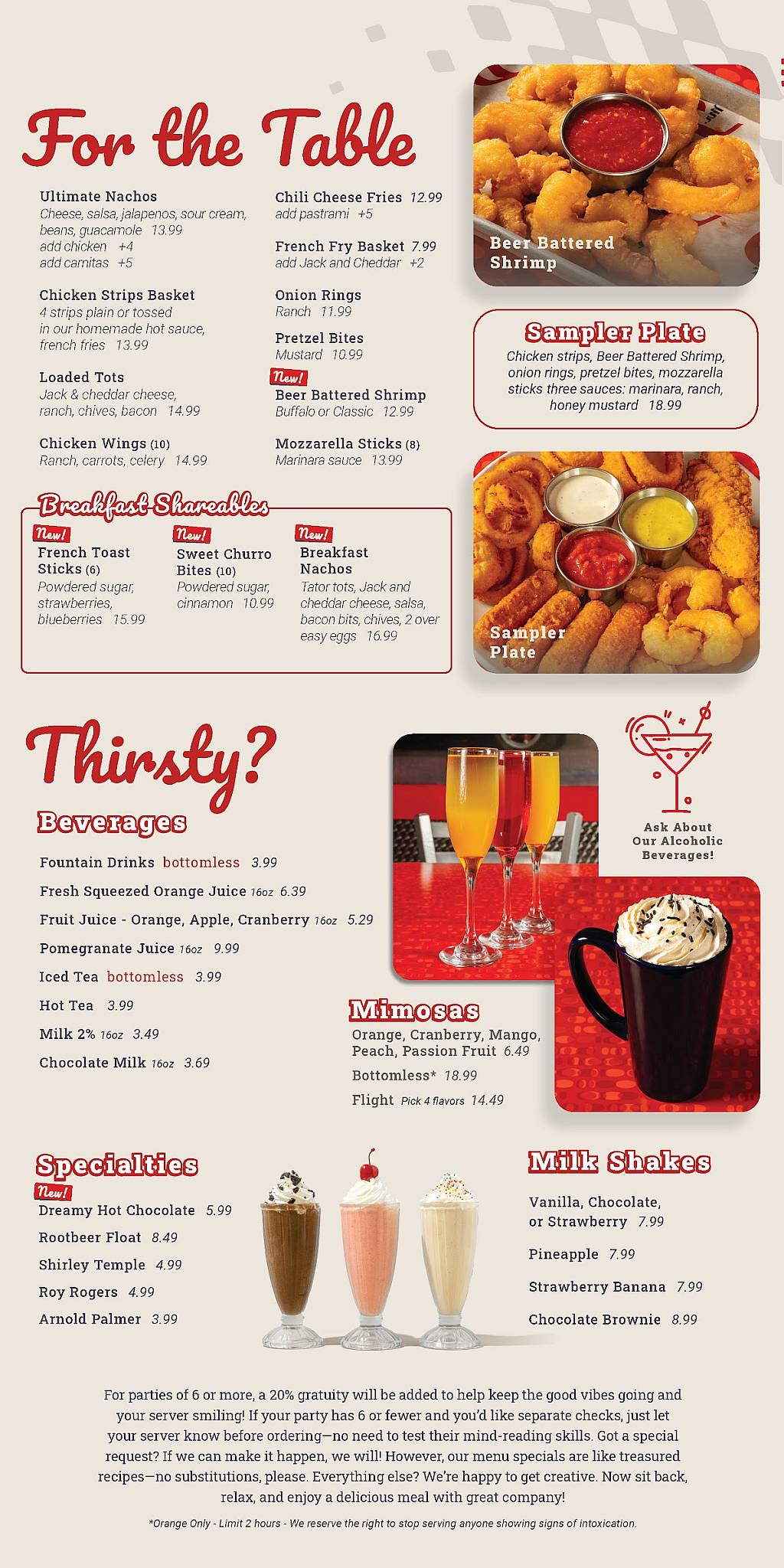 Mr D's Restaurant & Bar меню