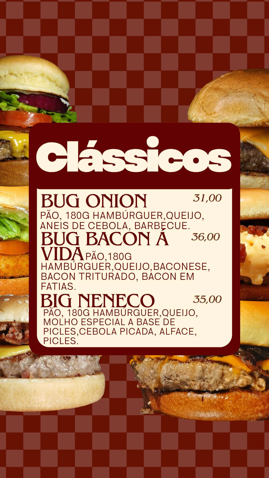 NENECOS BURGERS меню
