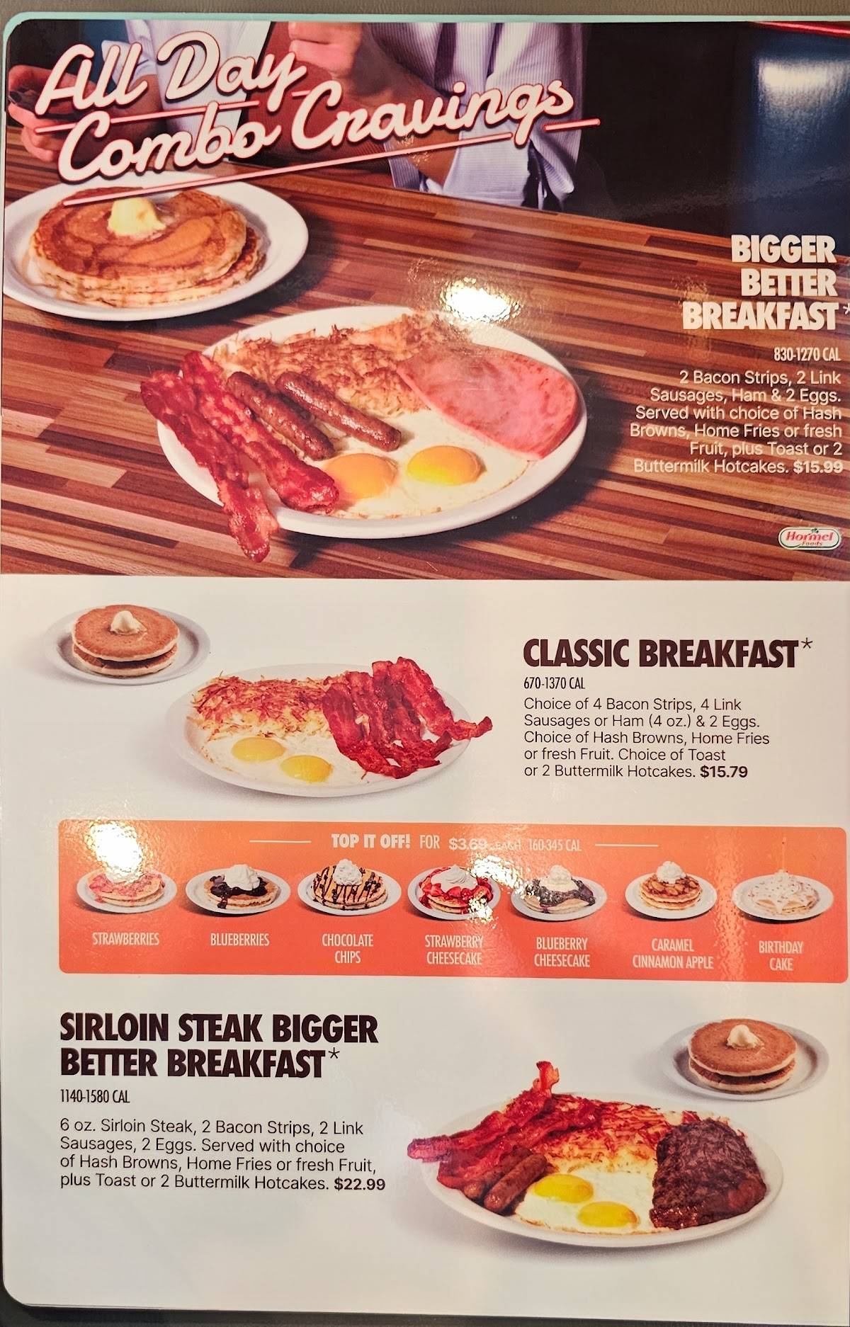 NORMS Restaurant меню