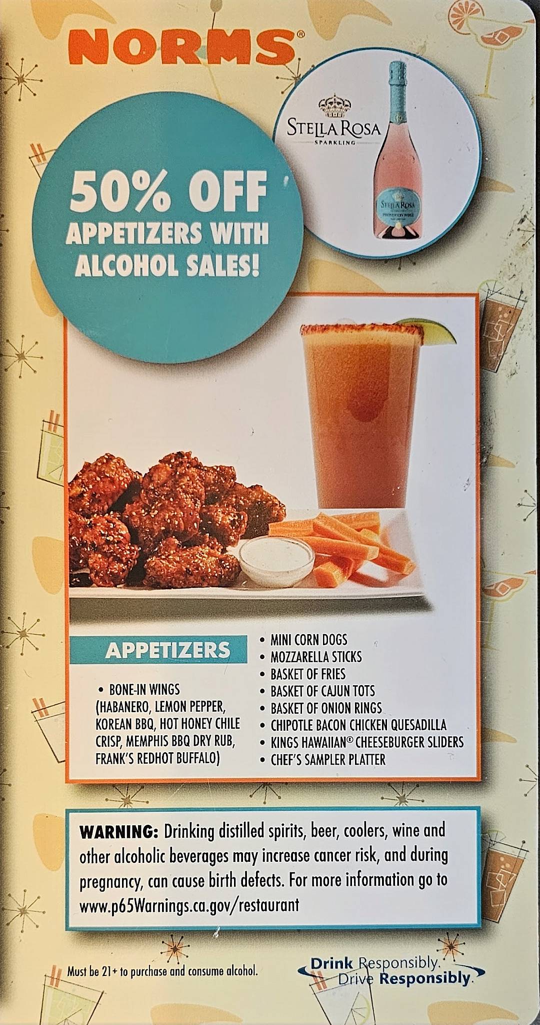 NORMS Restaurant меню
