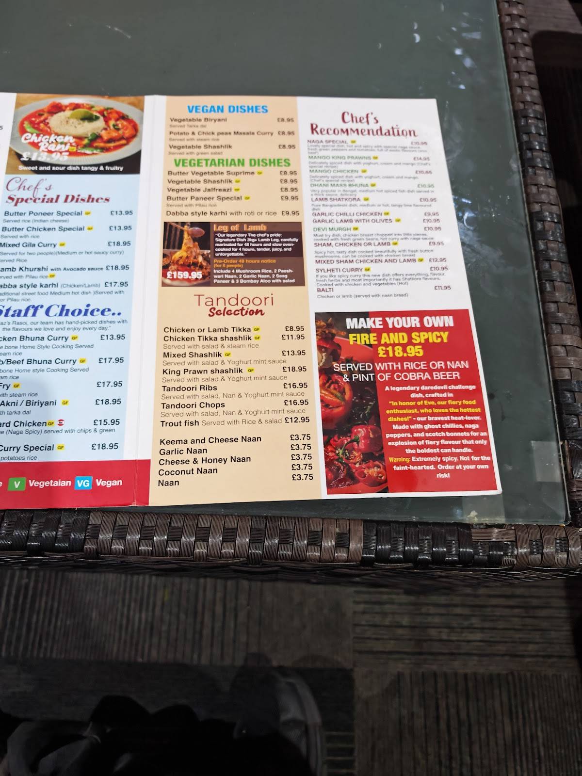 Naz's Rasoi меню