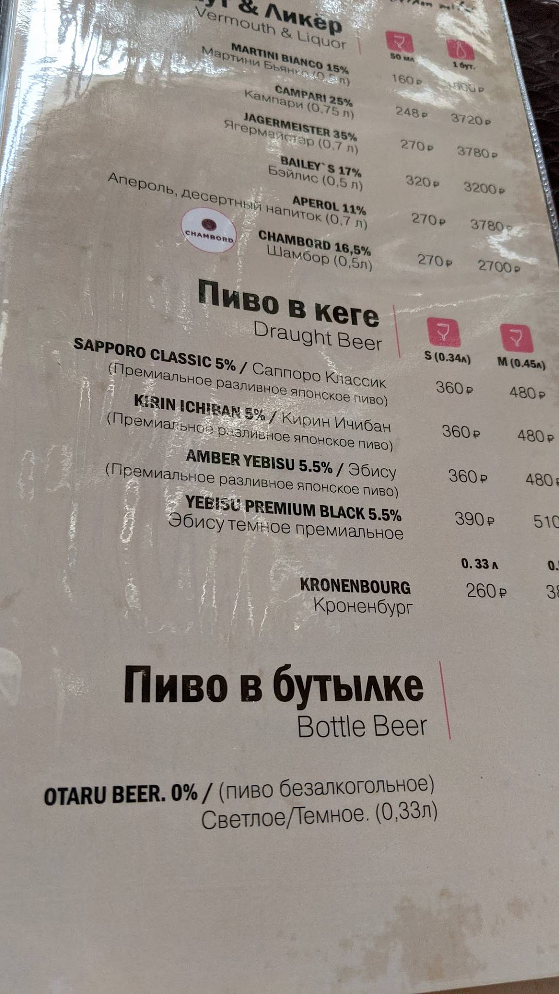 Nihon Mitai меню