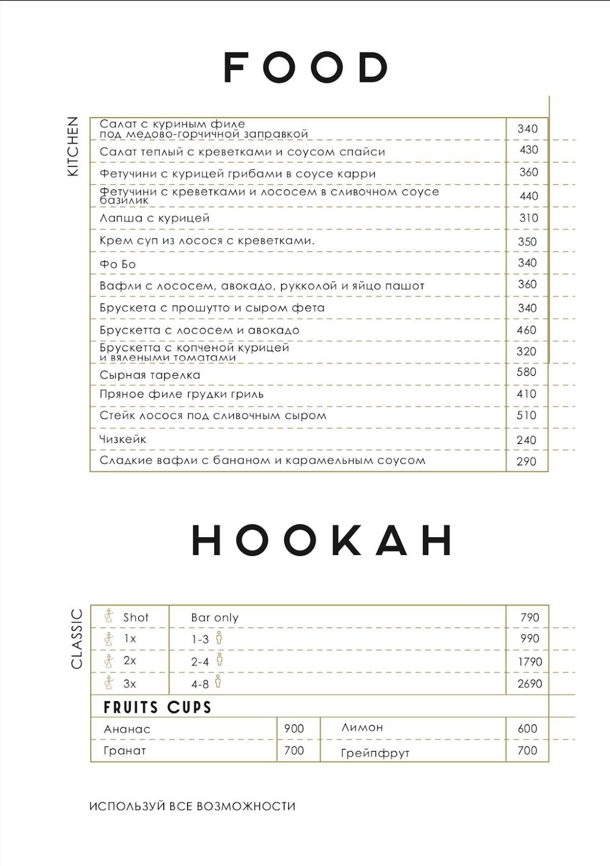 Нико 1560 меню