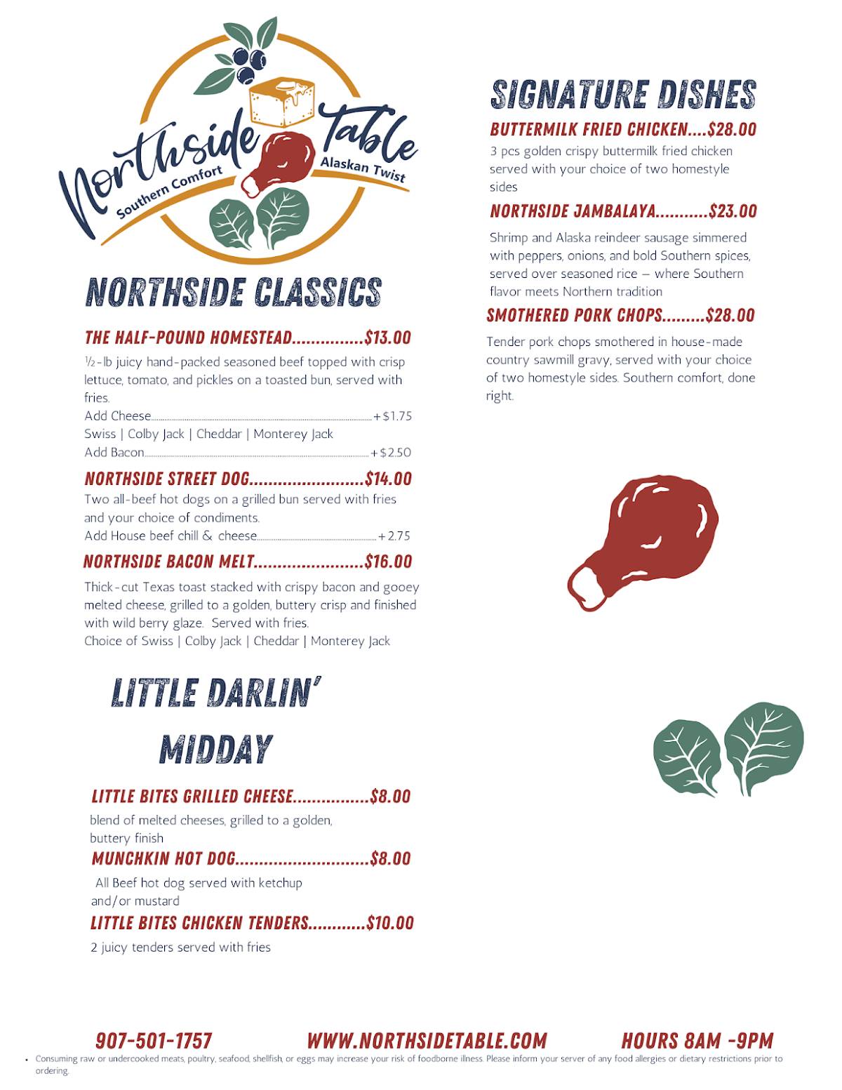 Northside Table меню