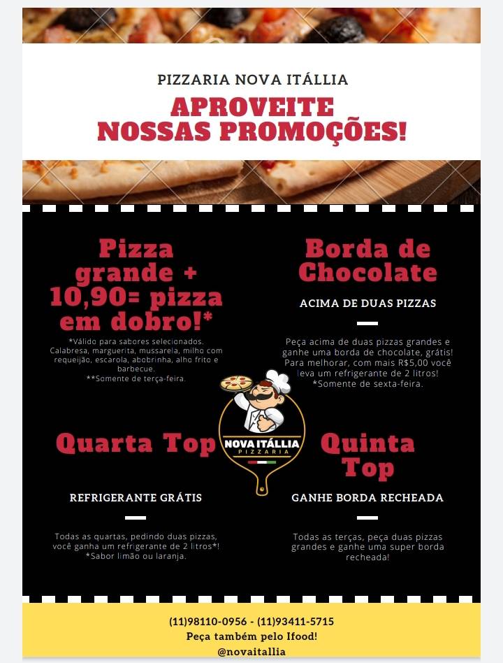 Nova Itállia Pizzaria меню