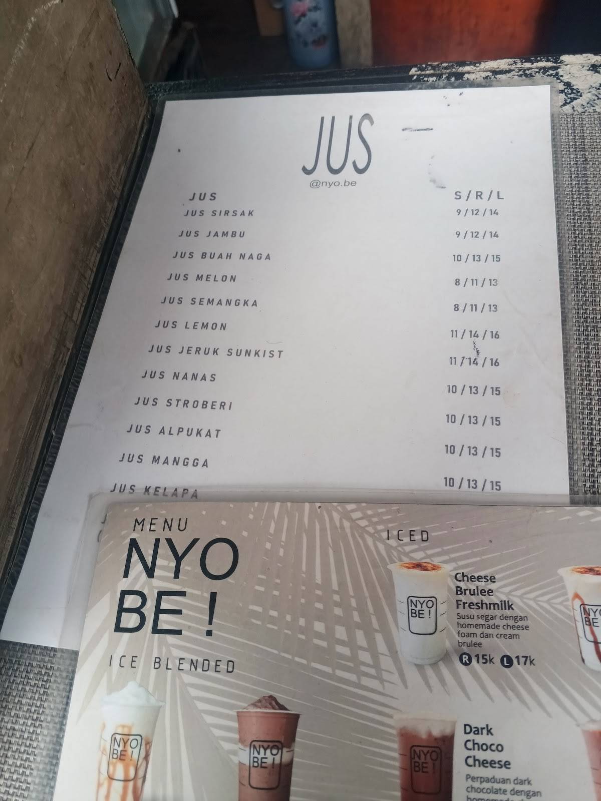 Nyo.Be! меню