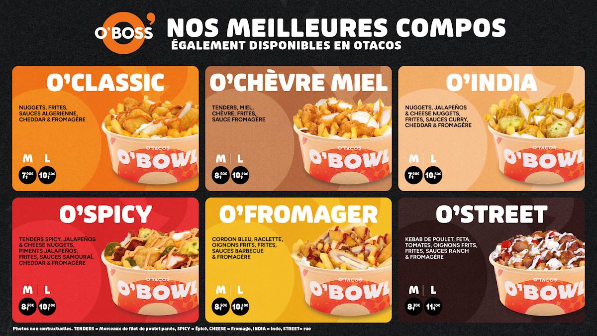 O'Tacos Rouen Rive Droite меню