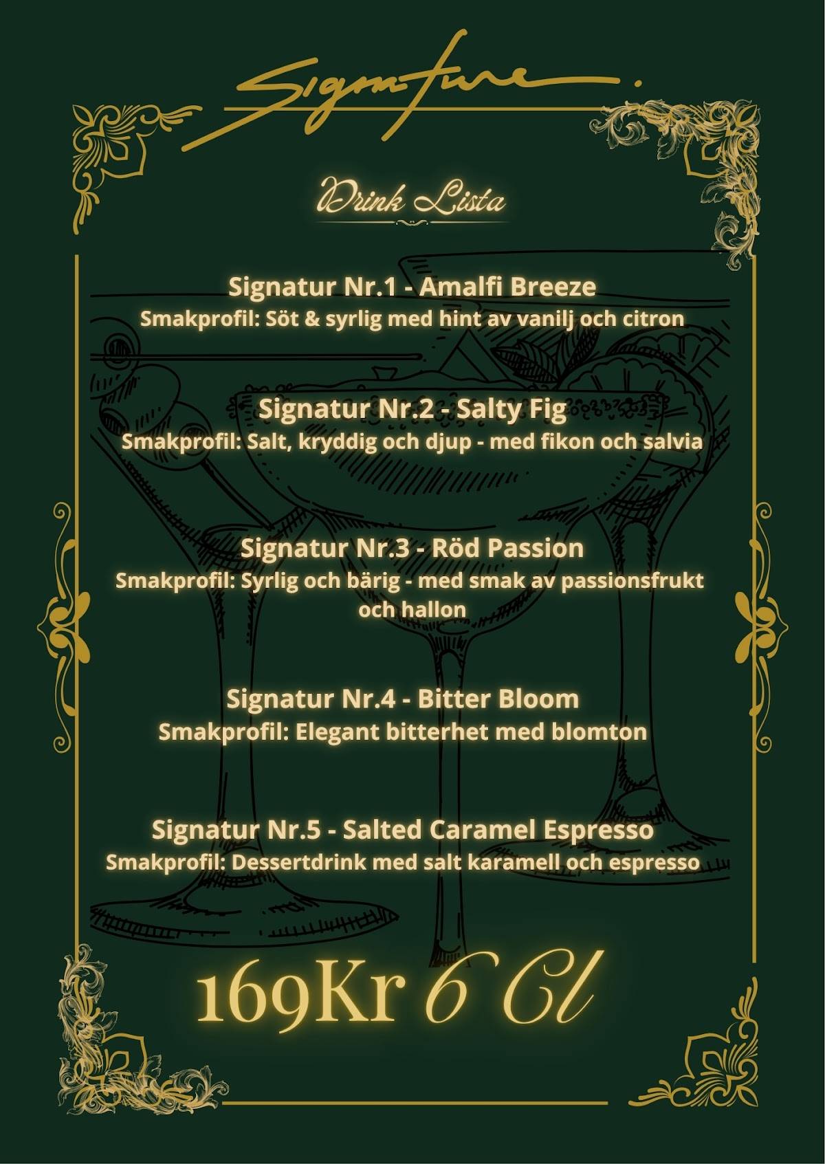 Signatur меню