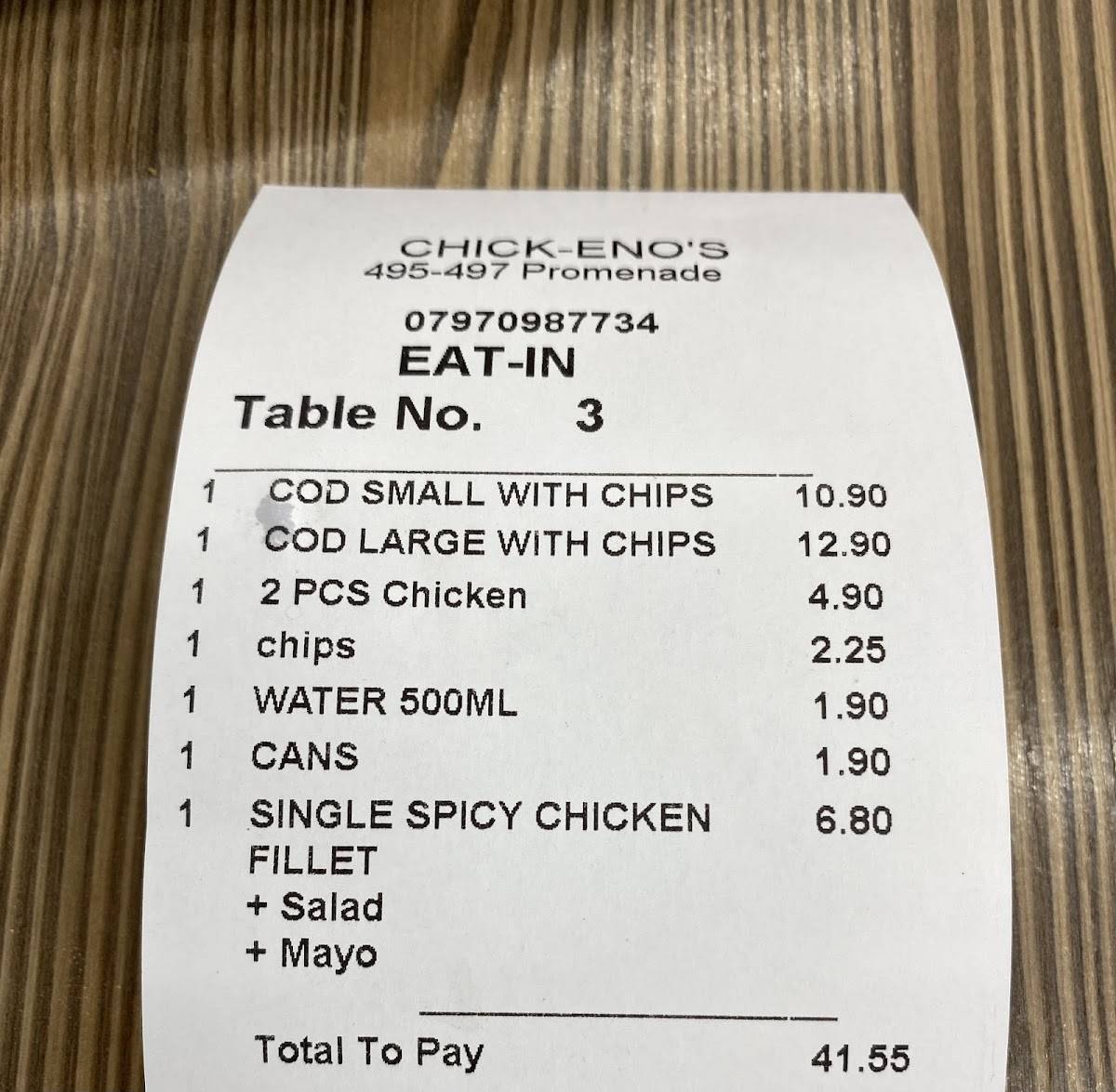 Orange Fish And Chips меню