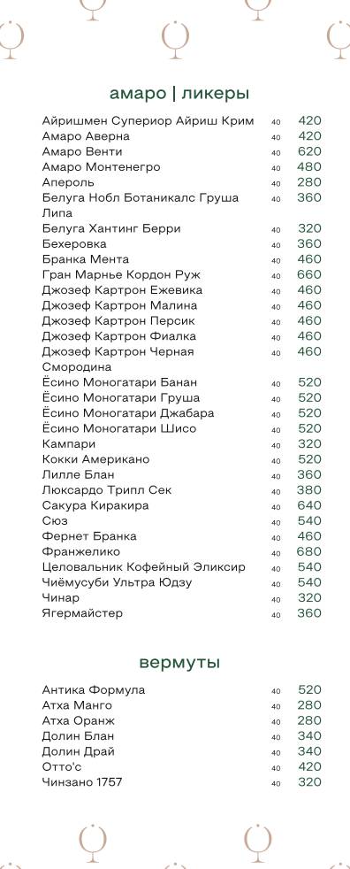 Original меню