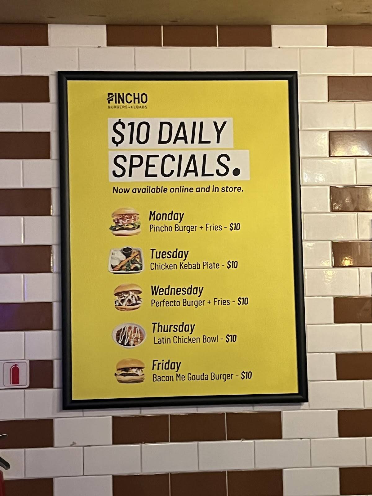PINCHO меню