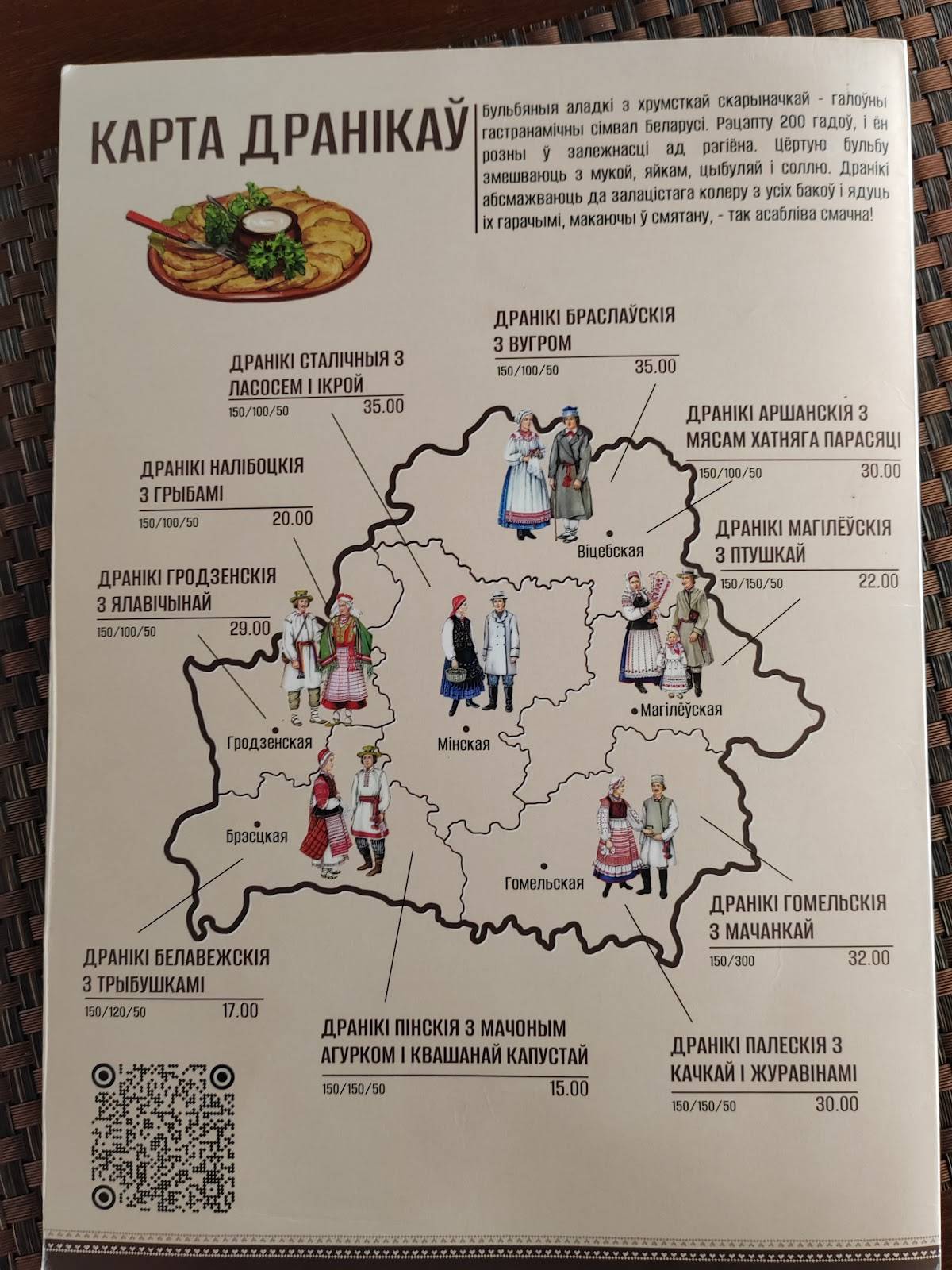 Пан Хмелю меню