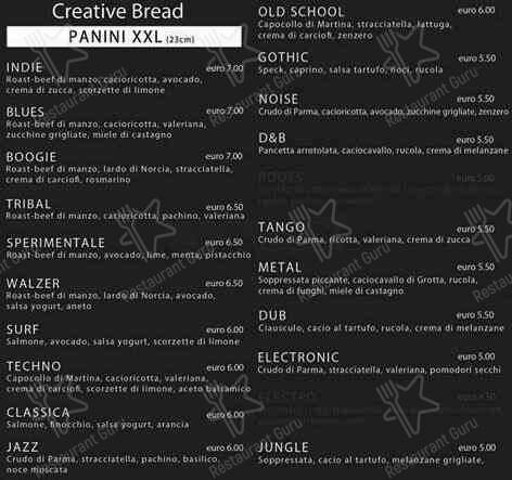 Panico Creative Bread меню