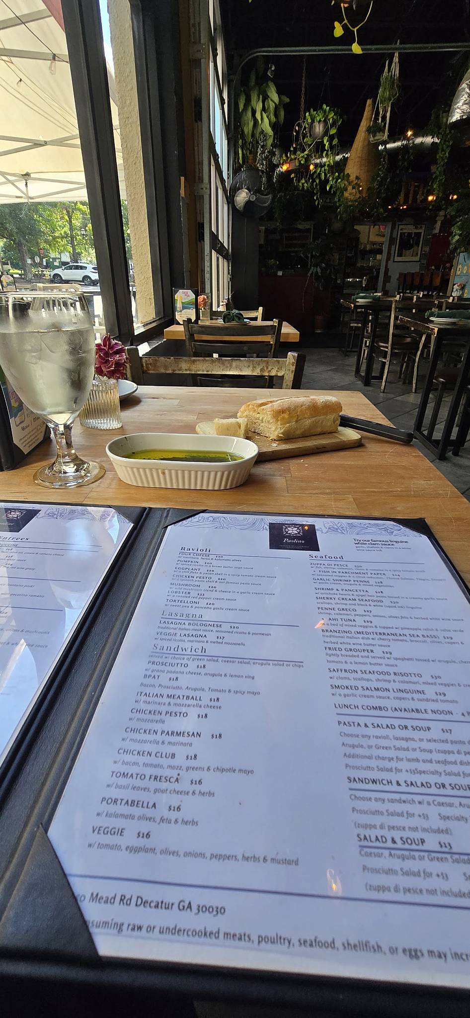 Paolino Italian Restaurant меню