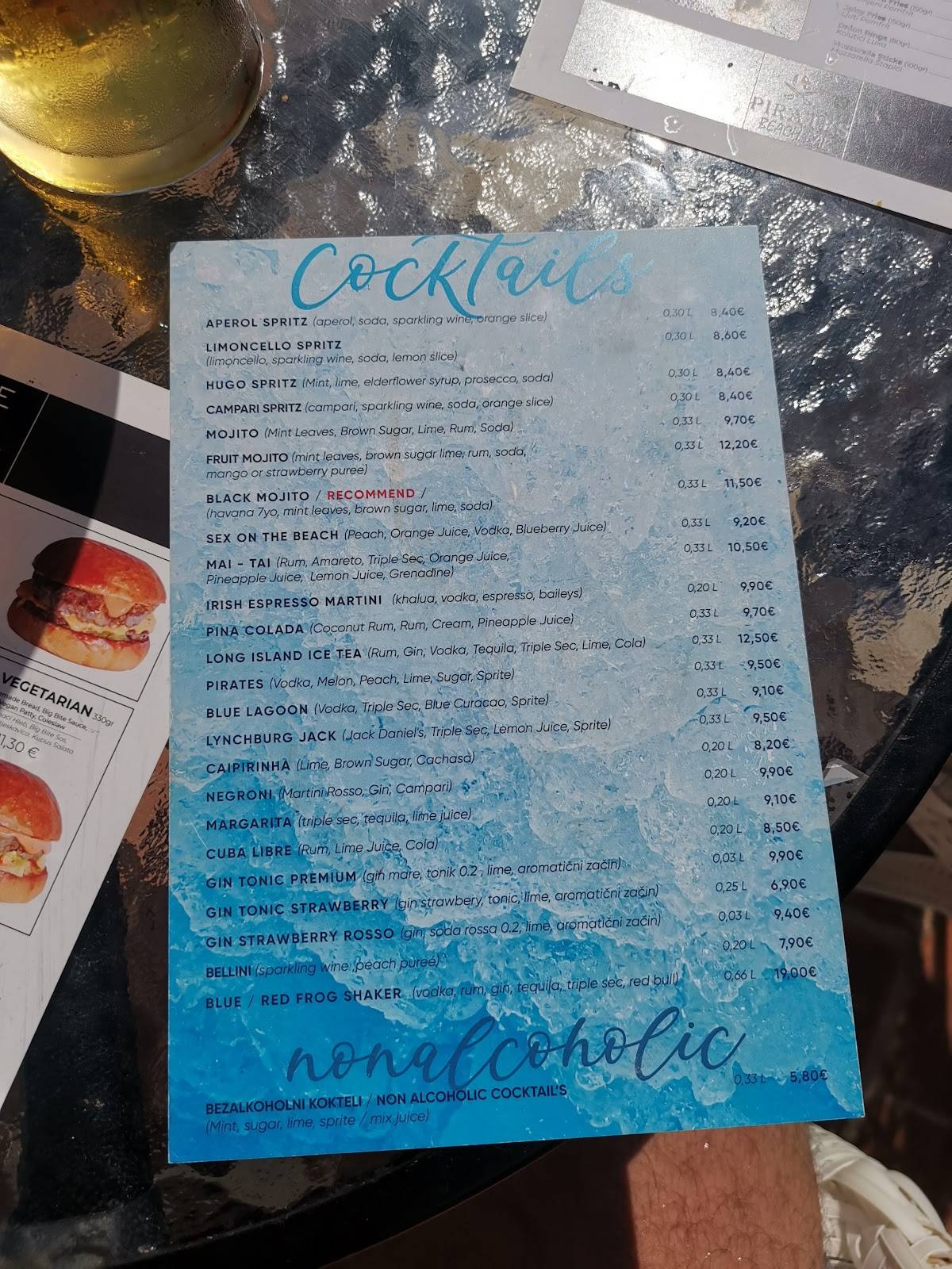 Pirate Bar меню