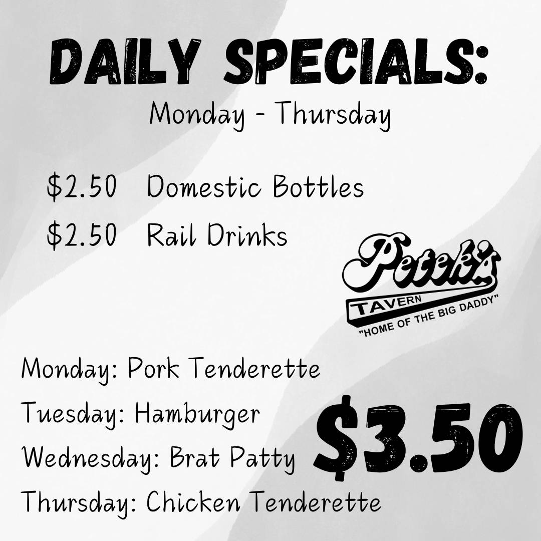 Petek's Tavern меню