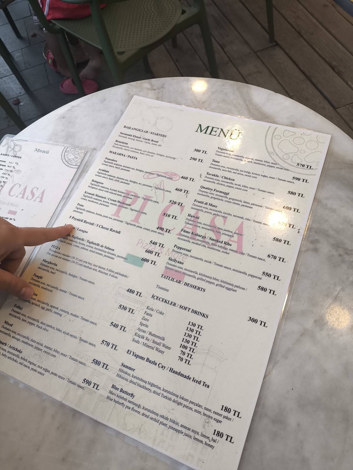 Pi’casa pizza меню