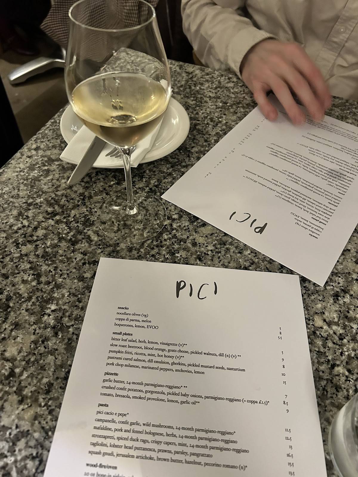 Pici меню