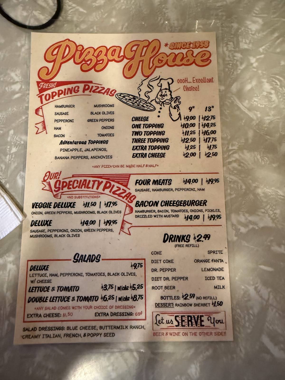Pizza House меню