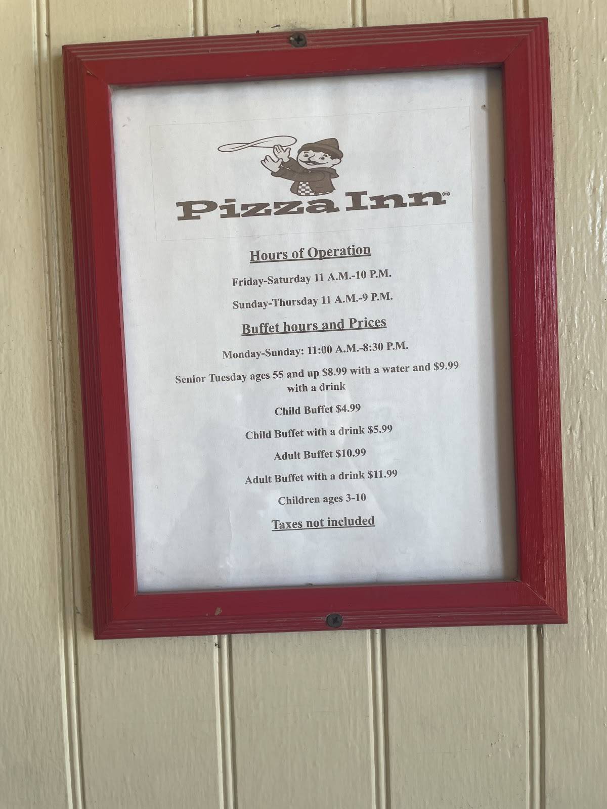 Pizza Inn меню