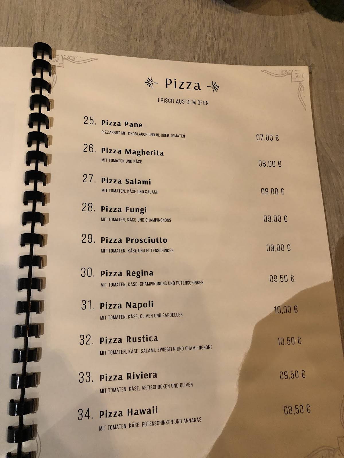 Roava Ravensburg (Pizza Paradies) меню