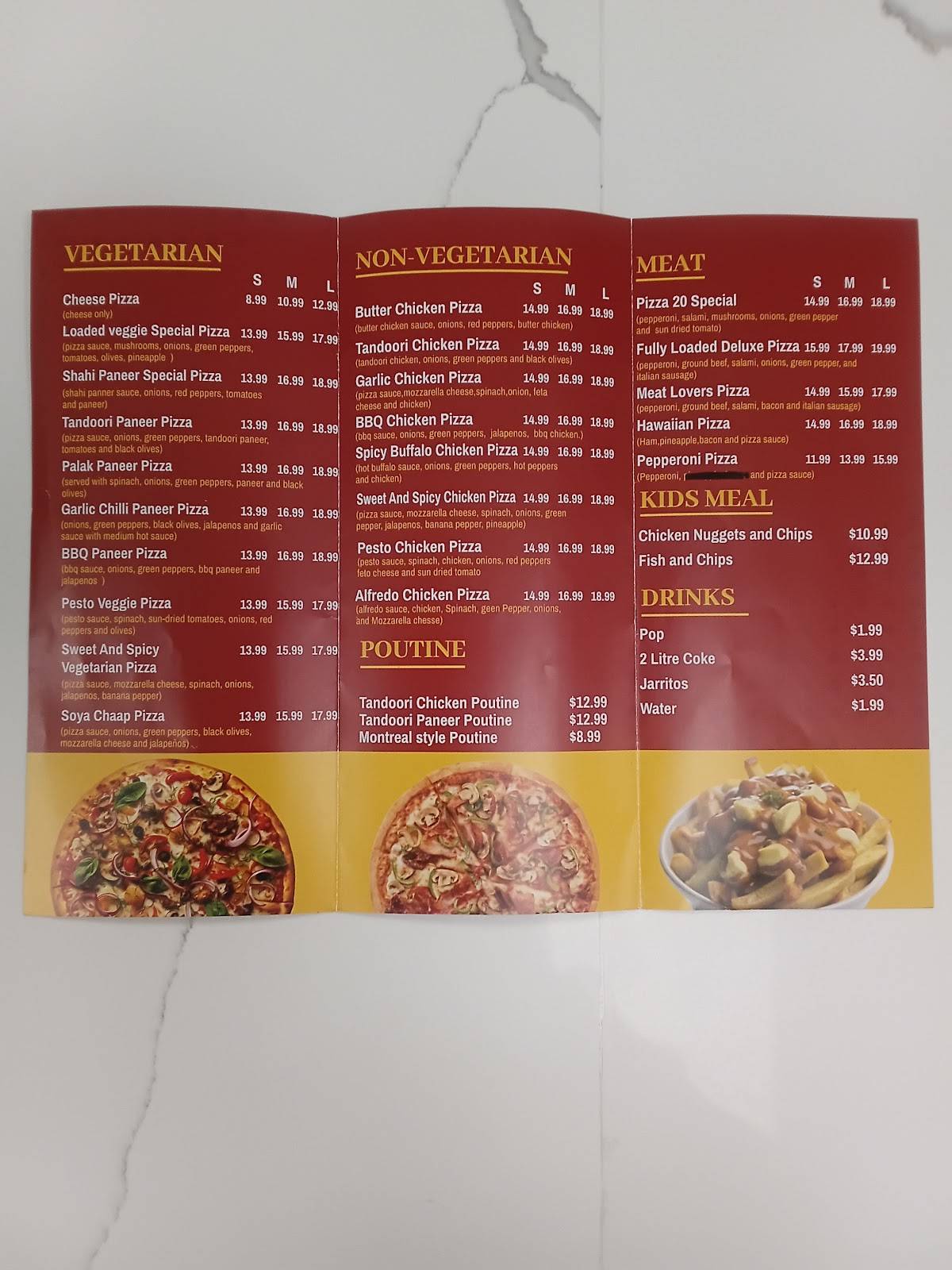 Pizza20 меню
