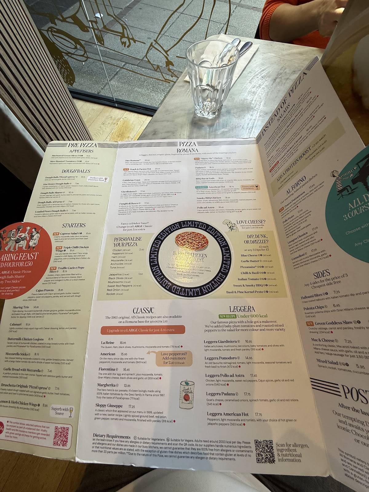 PizzaExpress меню