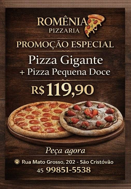 Pizzaria Romênia Delivery меню