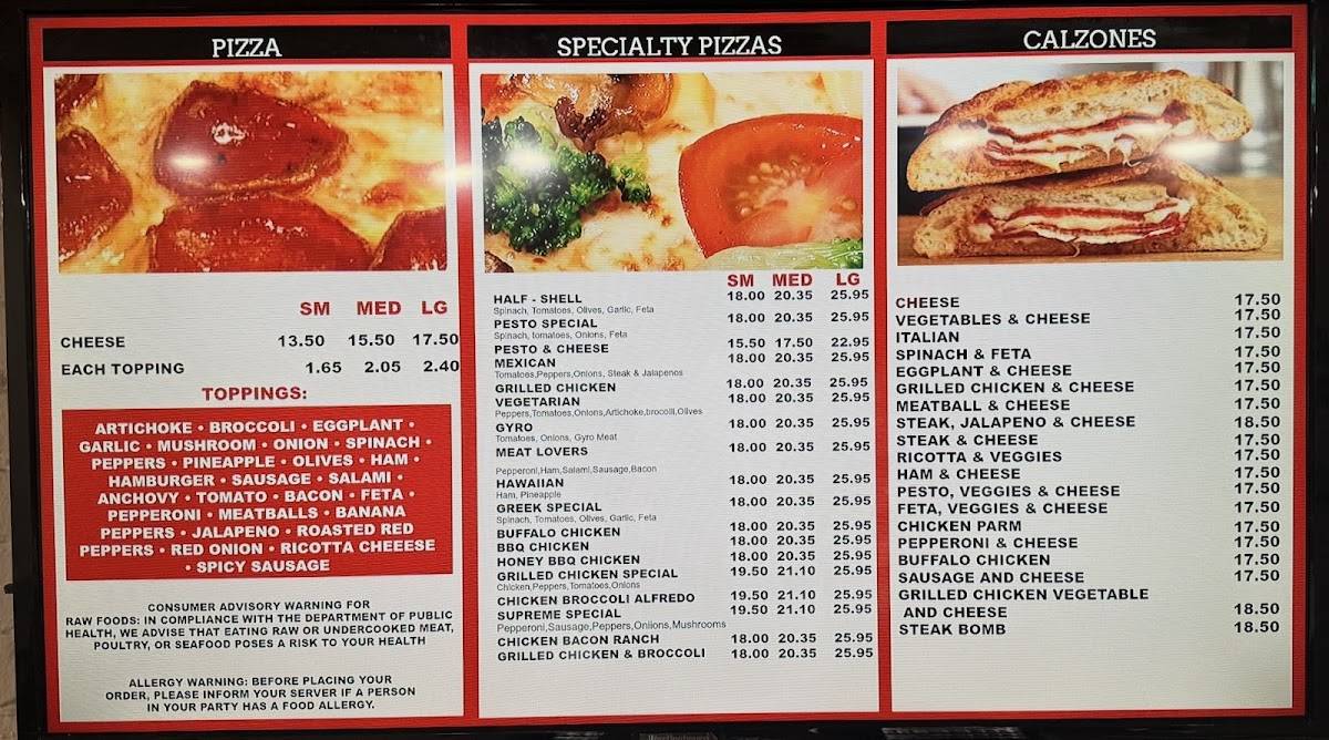 Half Shell Pizza & More меню