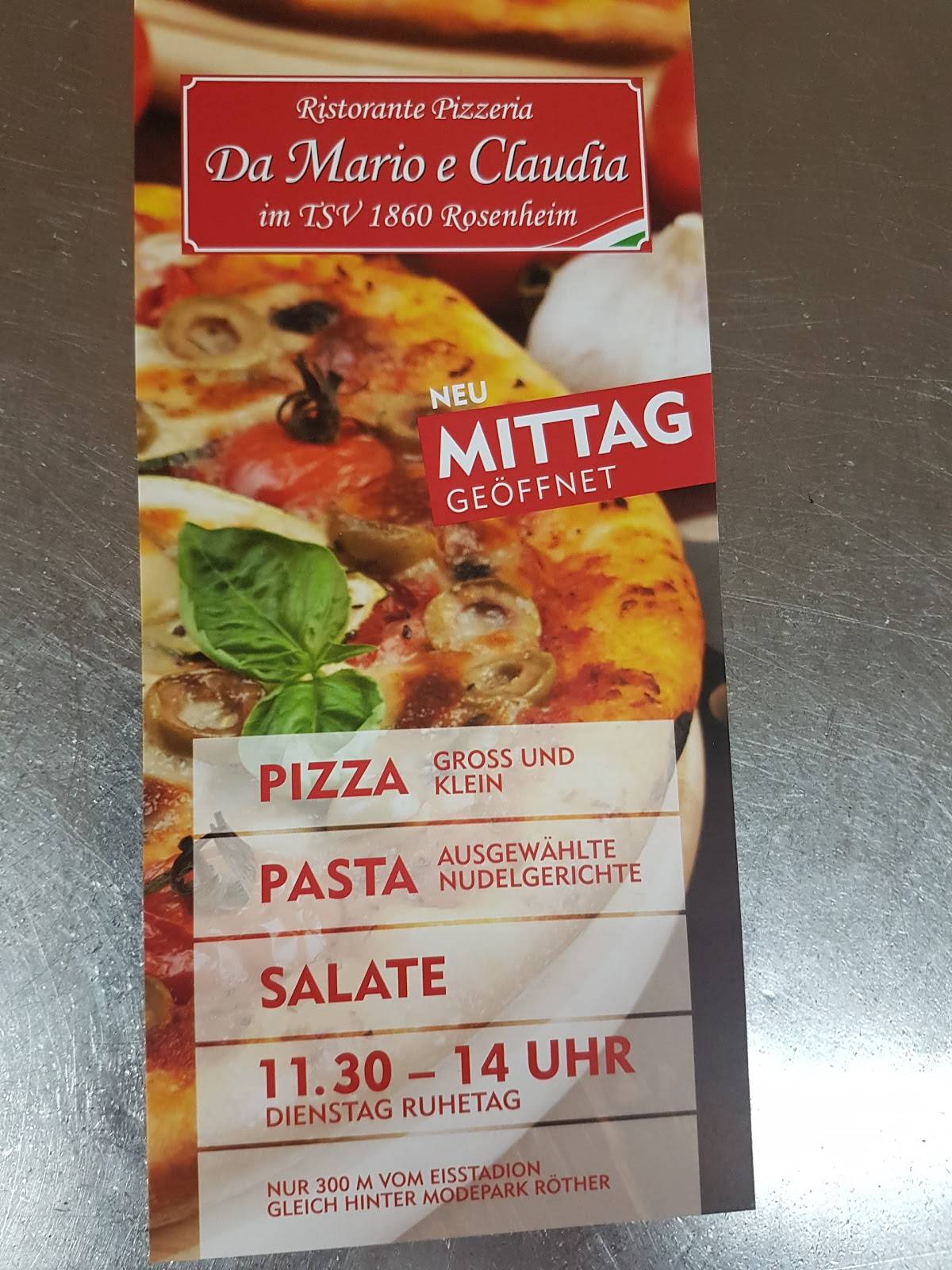 Pizzeria Ristorante DA MARIO E CLAUDIA Rosenheim меню