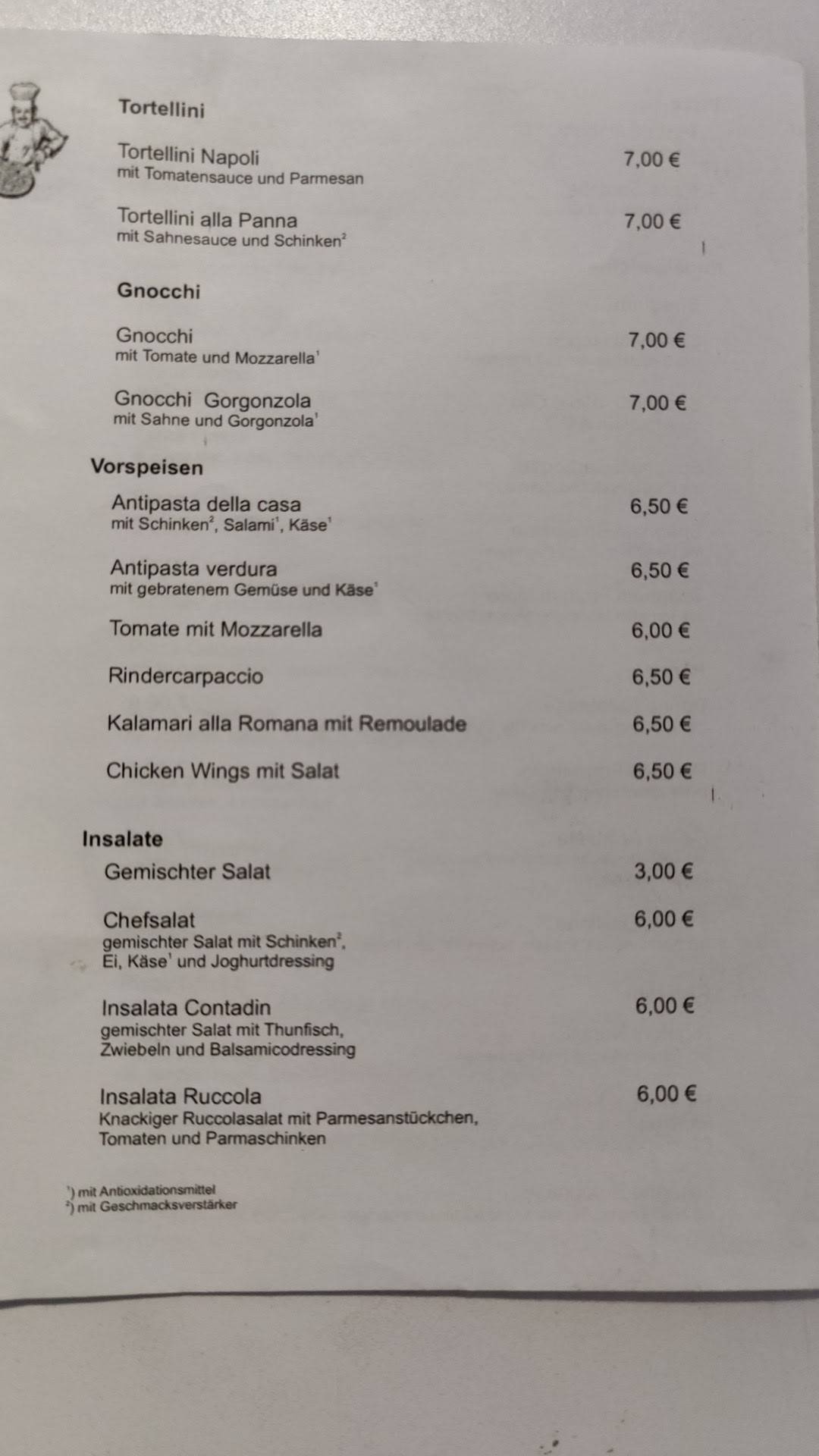 Pizzeria Roma Inh. Jeannette Di Lena меню