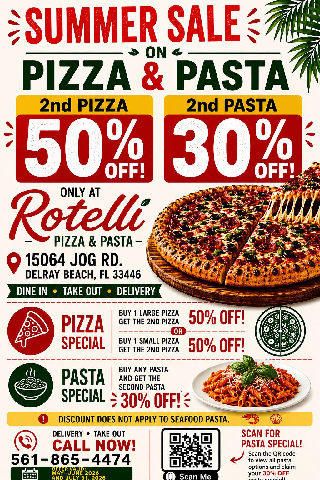 Rotelli Pizza & Pasta меню